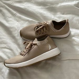 Tan Nautica Tennis shoes. Size 6.5